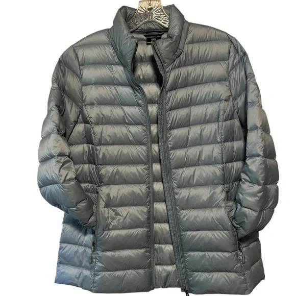 32 degrees Quilted Jacket Med zip up blue-gray No hood LIKE NEW - Picture 1 of 13